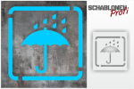 Schablone vor Nässe schützen