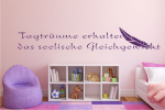 Wandschablone Tagträume erhalten das seelische Gleichgewicht